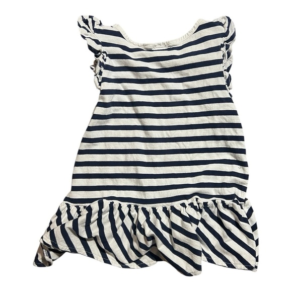 Crewcuts navy and White with Peplum Ruffle t-shirt- size 6-7 - Picture 2 of 3